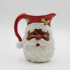 10746 Fine Ceramic Christmas African American Black Santa Pitcher, 8-1/4" H view 1
