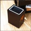 DRSFF Rubbish Bin with Lid Chinese Style Black Walnut Trash Can 8 Litre Push Type Solid Wood Garbage Container Recycling Garbage Kitchen Eco Waste Dustbin view 3