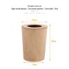 DRSFF Large Home Garbage Can | Round Rubbish Bin Dustbin Waste Recycling Container Trash Bucket for Bathroom Kitchen BedroomFraxinus Mandshurica Wastebasket view 2