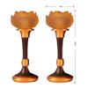 PAYNAN 1pairs 15cm Glass Colored LED Lotus Lamp Buddha Lamp Household Light Buddhist Supplies view 2