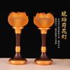 PAYNAN 1pairs 15cm Glass Colored LED Lotus Lamp Buddha Lamp Household Light Buddhist Supplies view 3
