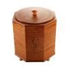 DRSFF Wooden Trash Can with Lid, Home Antique Color Garbage Bin Bathroom Kitchen Rubbish Recycling Container Office Study Retro Waste Paper Basket  5L/8L (Size : 28cm*36cm) view 1
