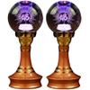 PAYNAN 1pairs 19cm LED Colorful Crystal Lotus Lamp Buddha Lamp Lucky God Wealth Buddhist Supplies view 1