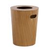 DRSFF Garbage Can | Large Home Dustbin Round Rubbish Bin Wooden Trash Bucket Waste Recycling Container for Bathroom KitchenWalnut Colour Wastebasket with Card Ring view 1
