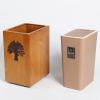 DRSFF Trash Can with Lid, Chinese Style Solid Wood Garbage Bin Household Living Room Bedroom Hotel 8 Litre Creative Push Type Wastebasket Kitchen Dustbin view 3