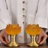 PAYNAN 1pairs 12.5cm Crystal LED Buddha Lamp Lotus Lamp Household Buddha Hall Buddhist Supplies view 2