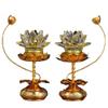 PAYNAN 1pairs 21cm Crystal LED Colorful Lotus Lamp Buddha Lamp Household Light Buddhism Supplies view 1