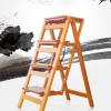 LHYZF Folding 4 Steps Ladder, Household Stepladder Climb Stool for Home and Library Loft Ladder Shelving Portable Sturdy Shoe Bench Stepladders view 1