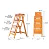 LHYZF Folding 4 Steps Ladder, Household Stepladder Climb Stool for Home and Library Loft Ladder Shelving Portable Sturdy Shoe Bench Stepladders view 2
