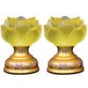 PAYNAN 1pairs 11.7cm LED Lotus Lamp Buddha Lamp Household Buddha Hall Buddhist Supplies view 1