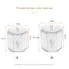 DRSFF Wooden Trash Can, with Lid Garbage Bin Waste Paper Recycling Basket, for Bedroom, Living Room, Bathroom, Office, Natural Antique Color Solid Wood Rubbish Container (Size : 28cm*36cm) view 2