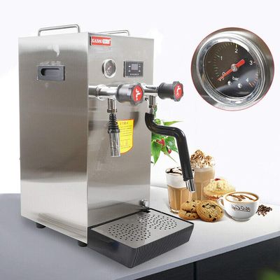 DNYSYSJ 8L Commercial Steam Electric Water Boiling Machine Coffee Milk Foam/Bubble Machine 110V LCD Display Milk Steamer And Frother For Latte Coffee