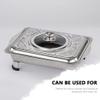 Cabilock Large Serving Tray with Cover Stainless Steel Plate Food Holder for Buffet and Party view 2