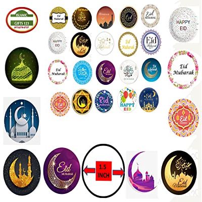 Eid Stickers [ 400 ] Eid Decoration Happy Eid Mubarak Eid Stickers Sheets Eid Favors Eid Decoration Ramadan Sticker Favors Wholesale Islamic Gifts 123 (400)