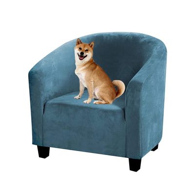 1 Pieces Tub Chair Covers,Single Sofa Cover  Stretch Velvet Tub Chair Slipcover for Armchair Covers, Removable Washable Furniture Protector Sofa Couch Coverfor Hotel Coffee Shop Sofa Chair Cover