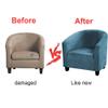 1 Pieces Tub Chair Covers,Single Sofa Cover  Stretch Velvet Tub Chair Slipcover for Armchair Covers, Removable Washable Furniture Protector Sofa Couch Coverfor Hotel Coffee Shop Sofa Chair Cover view 3
