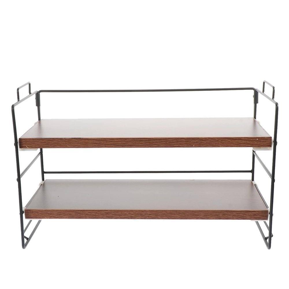 Cabilock 1pc Multi-function Desktop Storage Rack Double Organizer for Office Table Simple Style Rack for Stationery Books and Documents Compact Design for Use