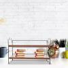 Cabilock 1pc Multi-function Desktop Storage Rack Double Organizer for Office Table Simple Style Rack for Stationery Books and Documents Compact Design for Use view 3
