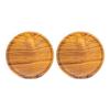 Rainforest Bowls Set of 2 8" Round Javanese Teak Wood Plates- Perfect for Everyday Use- Hot & Cold Friendly, Ultra-Durable, Premium Wooden Plates- Handcrafted by Indonesian Artisans view 1