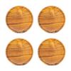 Rainforest Bowls Set of 4 8" Round Javanese Teak Wood Plates- Perfect for Everyday Use- Hot & Cold Friendly, Ultra-Durable, Premium Wooden Plates- Handcrafted by Indonesian Artisans view 1