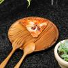 Rainforest Bowls Set of 4 8" Round Javanese Teak Wood Plates- Perfect for Everyday Use- Hot & Cold Friendly, Ultra-Durable, Premium Wooden Plates- Handcrafted by Indonesian Artisans view 3