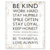 Aihesui Rustic Wood Sign Modern Farmhouse Wall Hanging Home Decor Be Kind Work Hard Stay Humble Plaque for Living Room Kitchen Bedroom Office School 10x12inch view 1