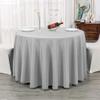 24 Colours Wedding Table Cover Table Cloth Polyester Table Linen Hotel Banquet Round Tables Decoration,Silver Grey,260cm Round view 1