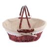 Cabilock 1pc Decorative Weaving Basket for Picnic Storage Retro Country Style Willow-weaving Vegetable Fruit Basket Portable Home Organizer view 1
