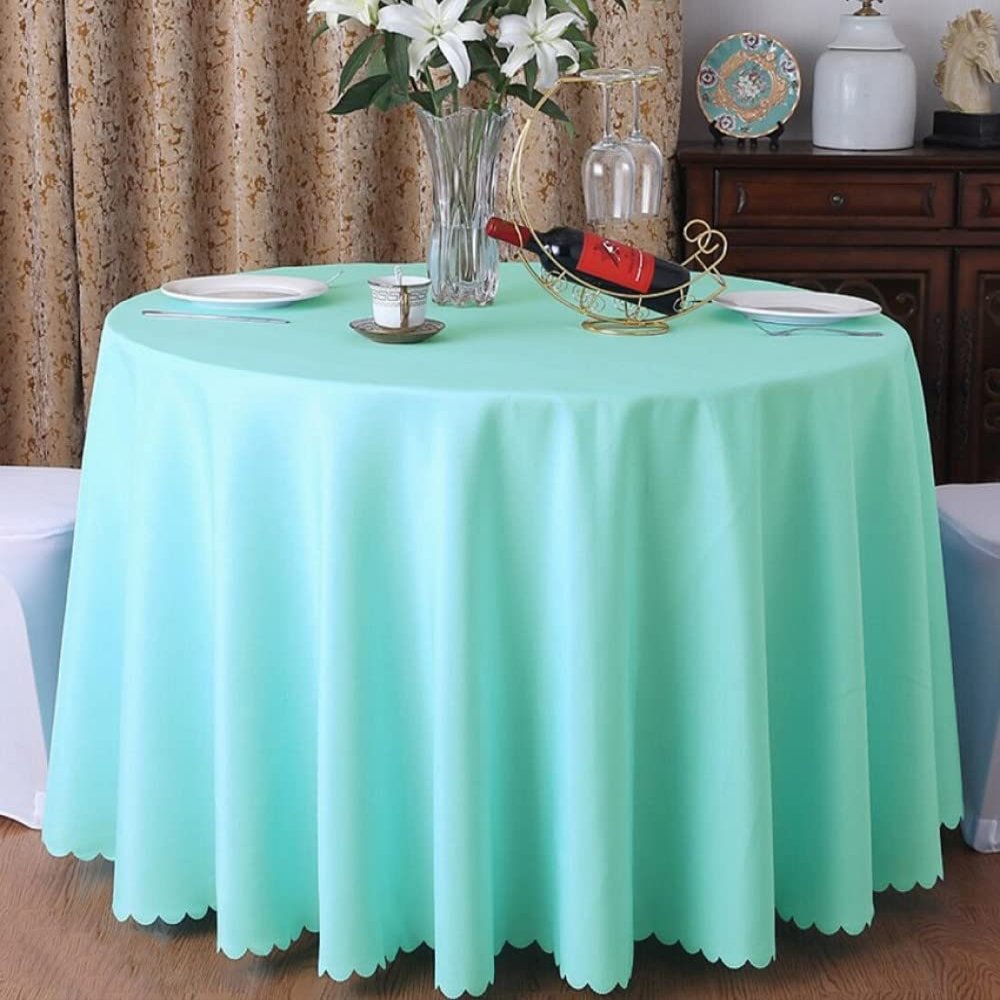 24 Colours Wedding Table Cover Table Cloth Polyester Table Linen Hotel Banquet Round Tables Decoration,Tiffany,320cm Round