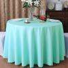 24 Colours Wedding Table Cover Table Cloth Polyester Table Linen Hotel Banquet Round Tables Decoration,Tiffany,320cm Round view 1