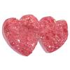 Cheungshing Double Love Heart Angel Aura Rock Crystal Cluster Handheld Mineral Specimen Healing Stone Decoration for Home Office, Red view 1
