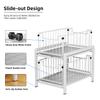 2 Tier Sliding Basket Drawer Organizer, Lxmons Pull Out Under Sink Cabinets Organizers, Metal Home Shelf for Bathroom or Kitchen, Sliding Countertop or Pantry Storage Shelf, Large White view 4