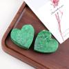 Cheungshing Love Heart Angel Aura Rock Crystal Cluster Handheld Mineral Specimen Reiki Healing Crystals Stone Decoration for Home Office, Green view 2