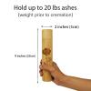 Set of 4 Small Bamboo Scattering Urns Tube for Human Ashes, ECO & Biodegradable Friendly Bamboo Spreading Cremation Tube Urn for Male Female Child Pet Ashes view 2
