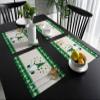 TocaHome Placemats for Dining Table Set of 6 St Patrick Gnome Buffalo Check Table Mats for Home Kitchen Restaurant St. Patrick Party Decoration,Washable view 3