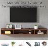 WANGPP Floating TV Cabinet - Wall-Mounted Shelf/TV Stand,Wood TV Wall Mounted TV Cabinet,Modern Entertainment Unit,with Drawer and Storage Unit Audio/Video Console view 4
