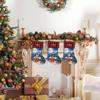MALIHONG 1 Pack Merry Christmas Personalized Snowflake Stocking with Cute Dog Husky Red and Green Xmas Holiday Home Decor Gift 14.4" view 4