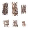 DOITOOL Natural Bamboo Fence Mat 6 Pieces Micro Landscape Decor for Bonsai Plant Trellis Indoor Outdoor Tabletop Decoration 11.81X4.33In view 1