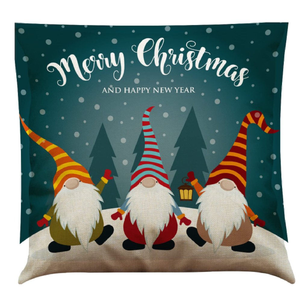 Pillow Cases Christmas Cotton And Linen Pillowcase Sofa Cushion Car Pillow Cushion,J,4545 Linen Pillowcase