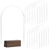 JINMURY 4x6 Inch Clear Arch Acrylic Sign Blank | 10 Pack Clear Arch Blanks Acrylic Sheets 1/8 inch Thick, DIY Table Numbers, Perfect as Arched Modern Wedding Signs, Arched Round Top Table Signs, Events& Parties view 1