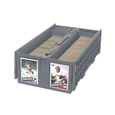 BCW Collectible Card Bin (Single, Gray) | Holds up to 1600 Cards | Plastic Storage Box for Pokmon, MTG & Sports Cards