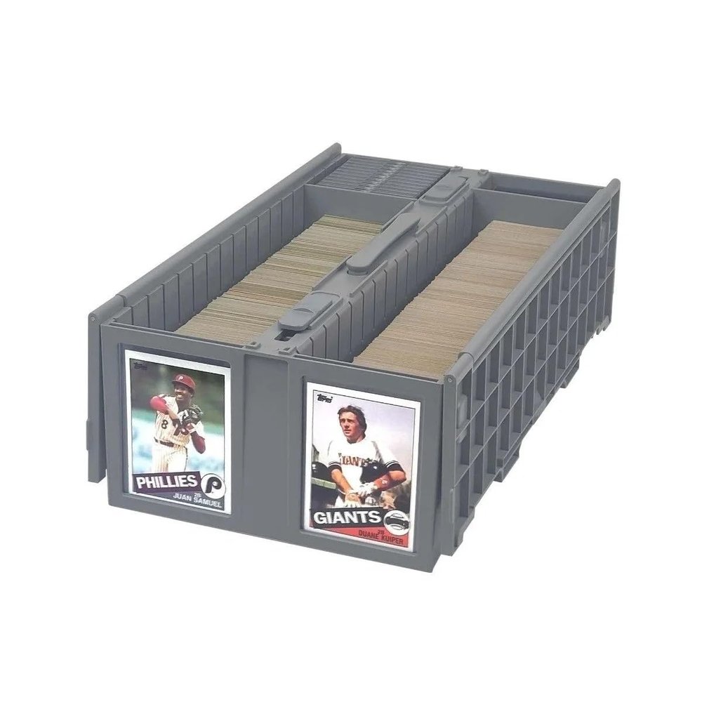 BCW Collectible Card Bin (Single, Gray) | Holds up to 1600 Cards | Plastic Storage Box for Pokmon, MTG & Sports Cards