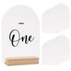 JINMURY 5x7 Inch Frosted Arch Acrylic Blank Sign | 10 Pack Frosted Arch Blanks Acrylic Sheets1/8 inch Thick, DIY Wedding Table Numbers, Perfect as Arched Modern Wedding Table Sign, Events& Parties view 1