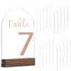 JINMURY 5x7 Inch Clear Arch Acrylic Sign Blank | 10 Pack Clear Arch Blanks Acrylic Sheets 1/8 inch Thick, DIY Wedding Table Numbers, Perfect as Arched Modern Wedding Table Sign, Events& Parties Wood Base NOT Included view 1
