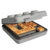 Building Brick Electric Waffle Maker- GREY with 2 Construction Eating Plates- Cook Fun Buildable Waffles in Minutes Like Houses, Cars & More- Revolutionize Breakfast - Stack & Build on Serving Dishes view 2
