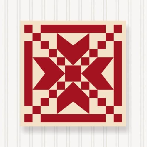 BARN Quilt Block Outdoor Square BQ006-01 | 6 Sizes | Outside Pattern | Wall Art | Yard Art | Barn Quilt Sign | Farm Quilt Design (18" x 18" 1 Sided)