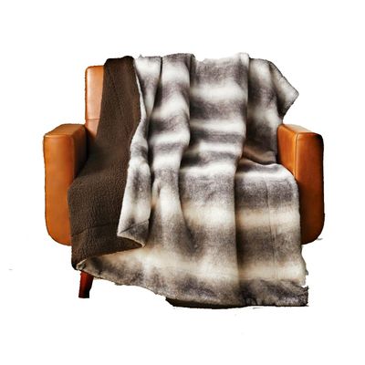 better home and garden Better Home & Garden Cozy Faux Fur Throw (Wolf, 50in X 60in)