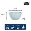 10 Strawberry Street Wazee Matte 5.5"/16oz Cereal Bowl, Set of 6, Mineral Blue view 2