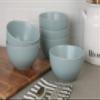 10 Strawberry Street Wazee Matte 5.5"/16oz Cereal Bowl, Set of 6, Mineral Blue view 3