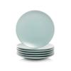 10 Strawberry Street Wazee Matte 8.25" Coupe Salad Plate, Set of 6, Mineral Blue view 1